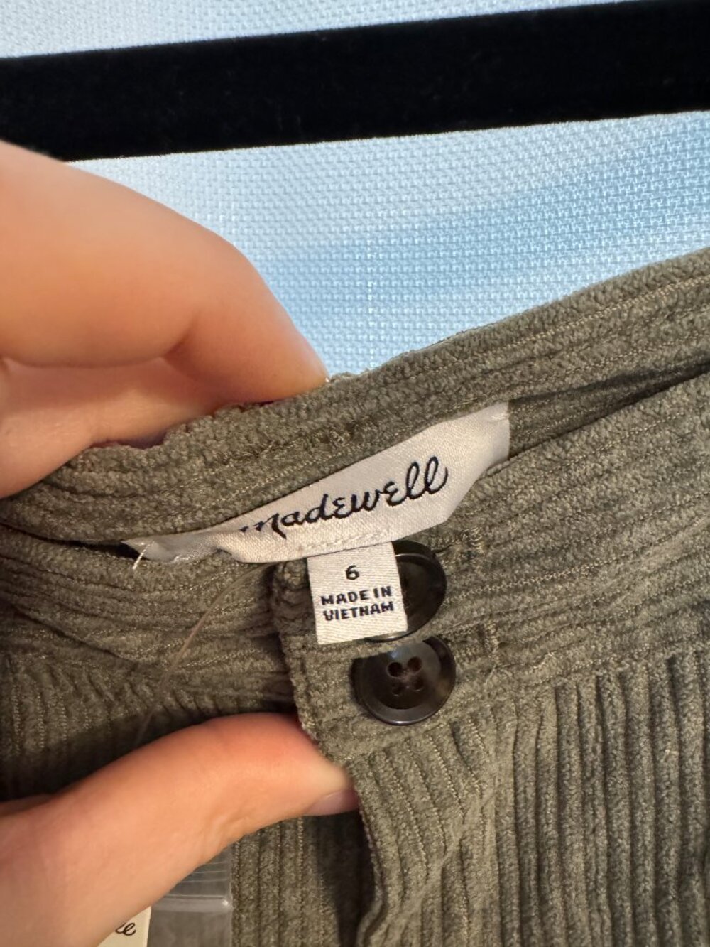 NWT Madewell Corduroy High-Rise Tapered Pants Size 6 - Picture 9 of 11